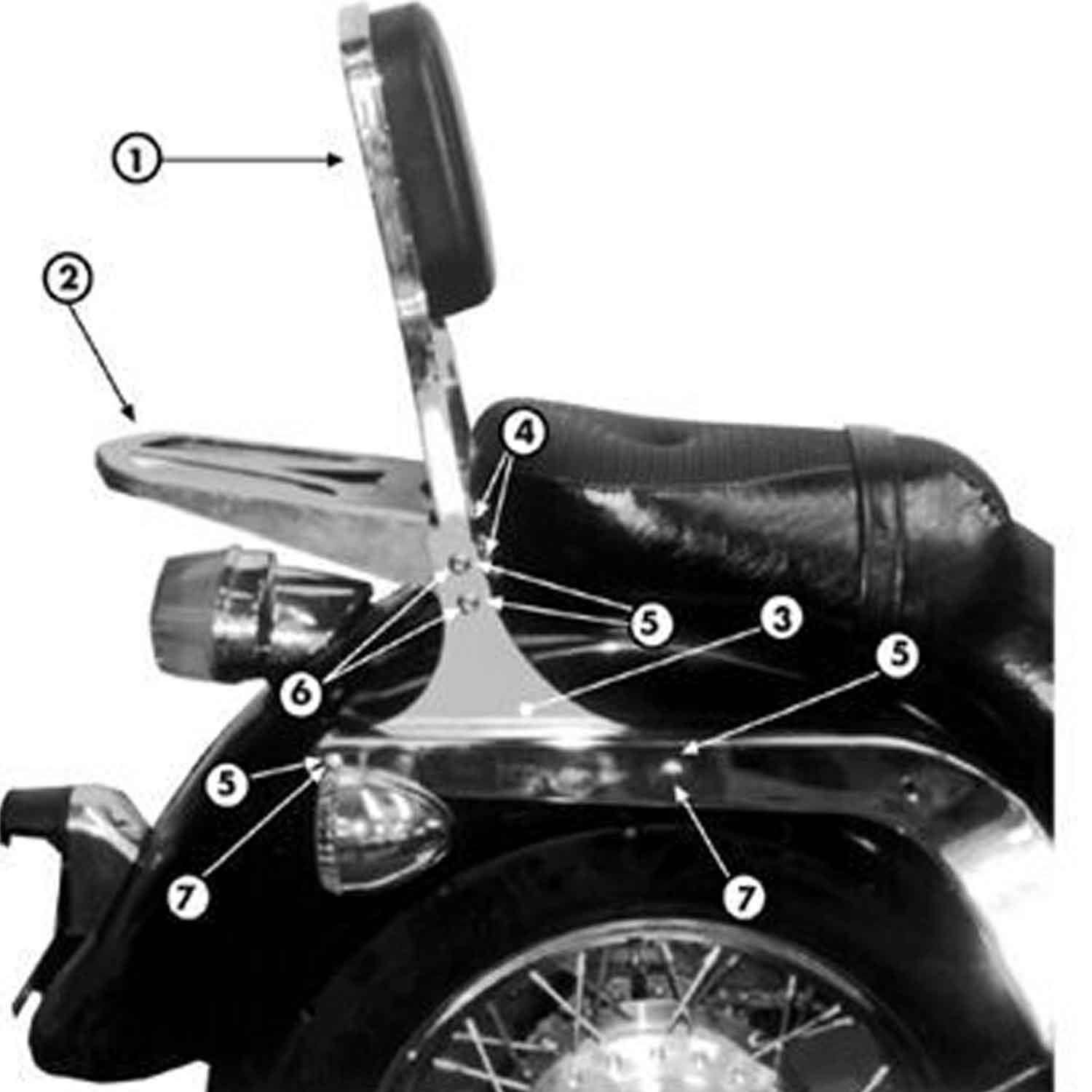 KAPPA KT82PS YAMAHA XV 250 VIRAGO SISSYBAR