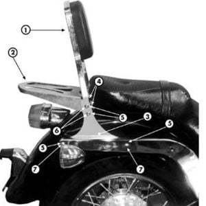 KAPPA KT82PS YAMAHA XV 250 VIRAGO SISSYBAR