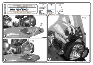KAPPA D333KIT BMW F650GS F800GS (0815) RUZGAR SIPERLIK BAĞLANTISI