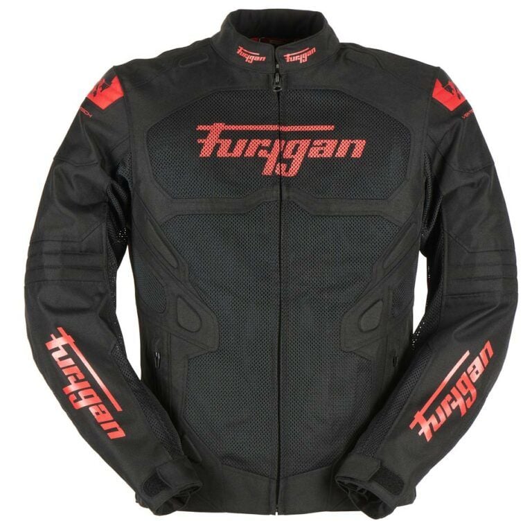 Furygan Atom Vented Evo Erkek Yazlık Ceket Siyah Kırmızı