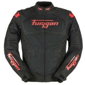 Furygan Atom Vented Evo Erkek Yazlık Ceket Siyah Kırmızı