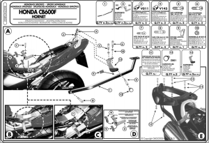Kappa KZ258 Honda 600 HORNET (03-06) Arka Canta Tasıyıcı