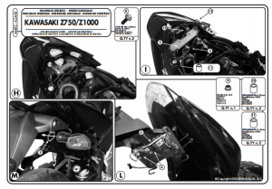 Kappa KZ448 Kawasakı Z 750 Z 1000 (07-13) Arka Canta Tasıyıcı