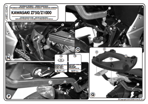 Kappa KZ448 Kawasakı Z 750 Z 1000 (07-13) Arka Canta Tasıyıcı