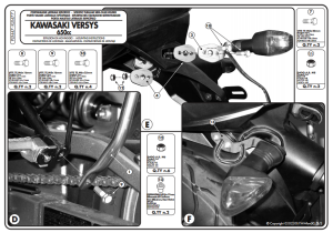 Kappa KLX447 Kawasakı VERSY 650 (06-09) Yan Canta Tasıyıcı