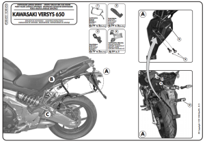 Kappa KLXR450 Kawasakı VERSYS 650 (10-14) Yan Canta Tasıyıcı