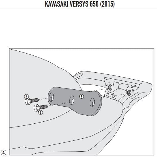 Kappa 4114KIT Kawasakı VERSYS 650 (15) Yan Canta Tasıyıcı Baglantı Kiıtı