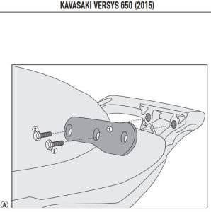 Kappa 4114KIT Kawasakı VERSYS 650 (15) Yan Canta Tasıyıcı Baglantı Kiıtı
