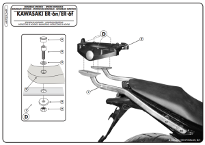 Kappa KZ449 Kawasakı ER6N ER6F 650 (09-11) Arka Canta Tasıyıcı