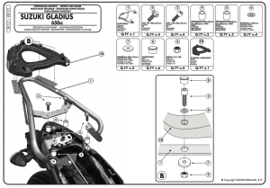 Kappa KR121 Suzukı GLADIUS 650 (09-15) Arka Canta Tasıyıcı