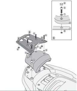 Kappa KR1123 HONDA FORZA 300 ABS (13-15) Arka Canta Tasıyıcı