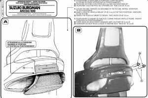 Kappa KR111 SUZUKI BURGMAN 250400 (98-02) Arka Canta Tasıyıcı