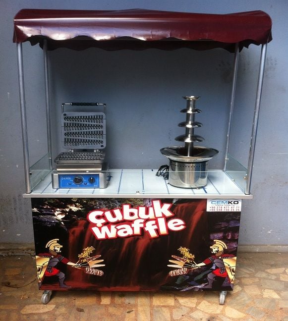 Çubukta Waffle ve Çikolata Şelalesi Makinası (Model Rize)