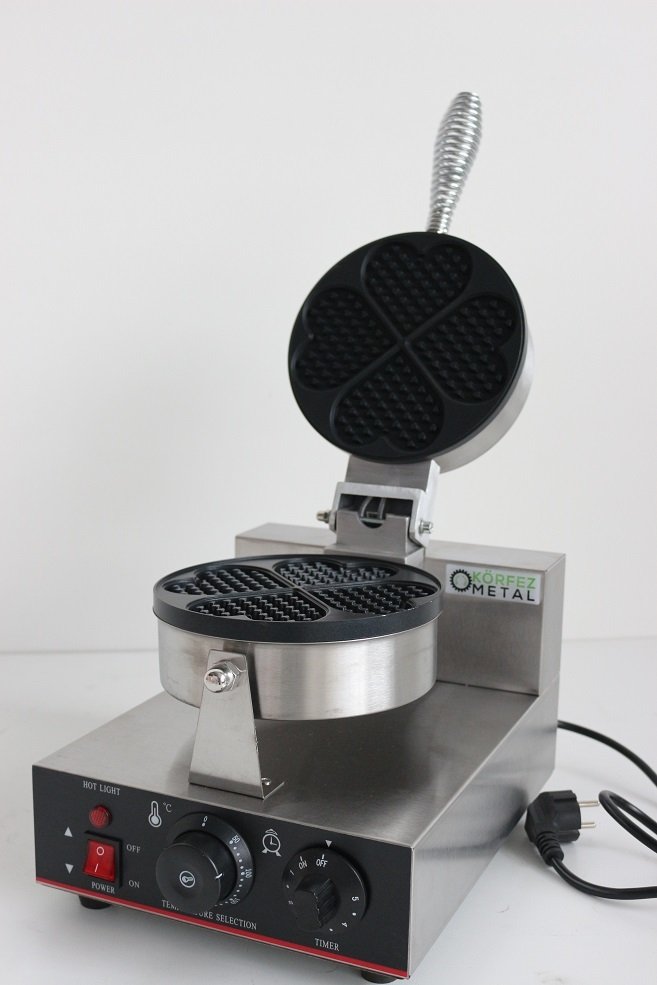 Zaman Ayarlı Kalpli Waffle Makinesi Yeni Model