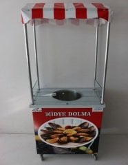 Isıtmalı Midye Dolma Arabası (Model İstinye) 50x70