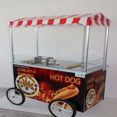 Tekerlekli Çubukta Patates ve Hotdog Tezgahı (Model Çiğli) 60x120