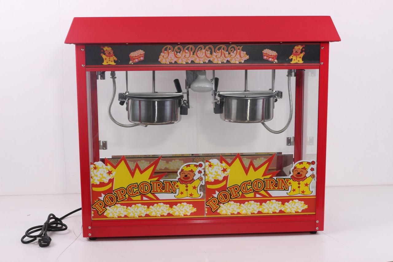 Çift Tavalı Popcorn Mısır Patlatma Makinası (Model Gömeç)