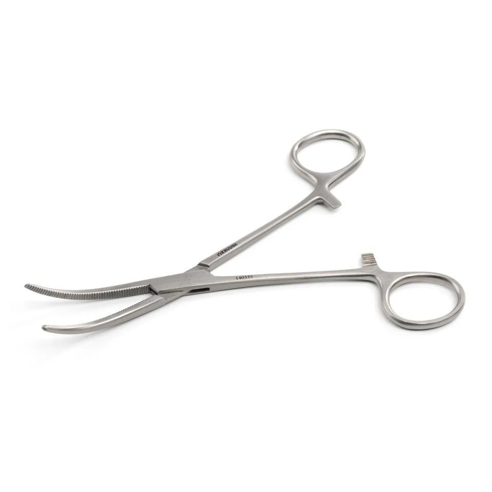 Kruuse Hemostatik Pens. 16 cm / 6.3, Eğri (Kavisli Model)