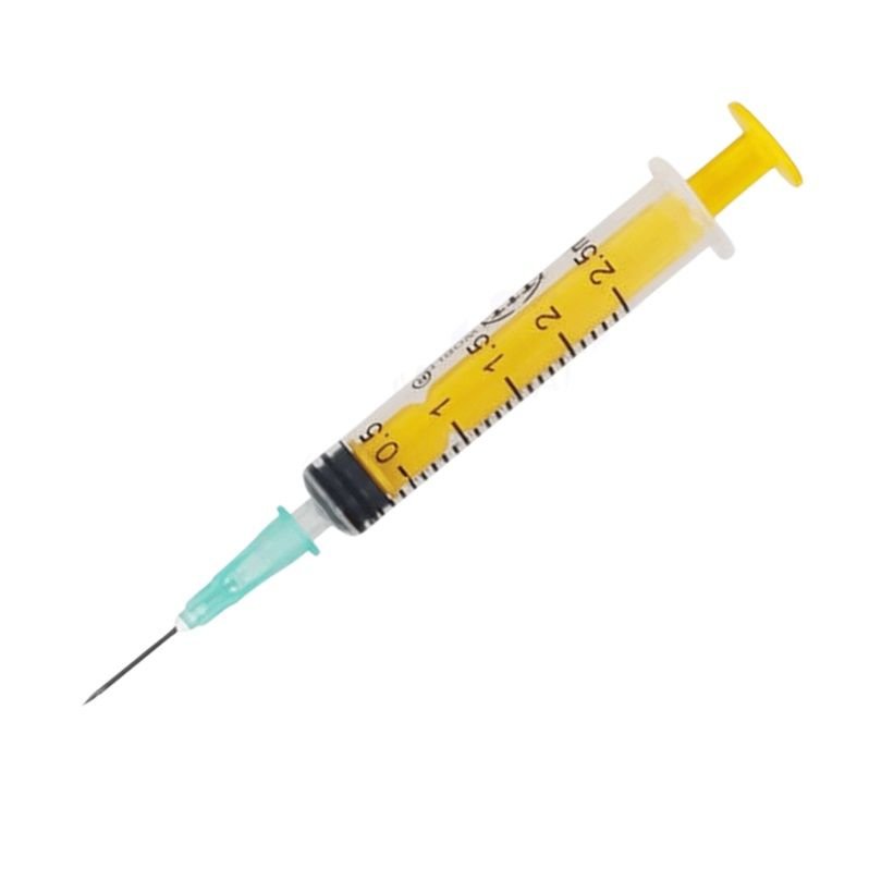 TTT Plastik Enjektör. 2 ml. Contalı. 21G Yeşil Kısa İğneli