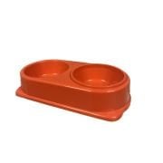 Plastik Kedi Köpek Mama ve Su Kabı. İki Bölmeli ( 2x 250 ml )