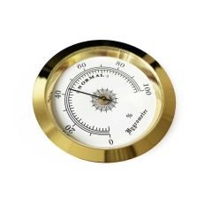 Nem Ölçer Higrometre. Analog. Metal Çerçeve. Sarı-Beyaz. 50 mm