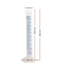 İsolab Plastik Mezür. 100 ml. Mavi Skala