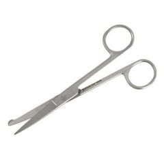 Kruuse Veteriner Makas. 14 cm. Bir Ucu Düğmeli