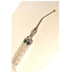 Kuş Besleme Enjektörü. Plastik. 5 ml + 17G Çelik Kanül. Eğri
