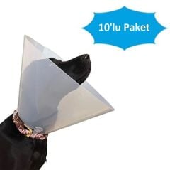 Curavet Elizabeth Köpek Yakalığı. Transparan. 30 cm (10'lu Paket)