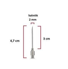 Kruuse Çelik Enjektör İğnesi (14Gx1¼) 2 mm çap, 3 cm uzunluk