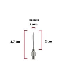 Kruuse Çelik Enjektör İğnesi (14Gx3/4) 2 mm çap, 2 cm uzunluk