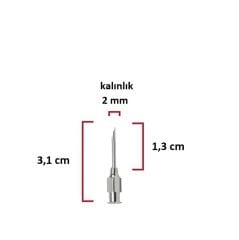 Kruuse Çelik Enjektör İğnesi (14Gx1/2) 2 mm çap, 1.3 cm uzunluk