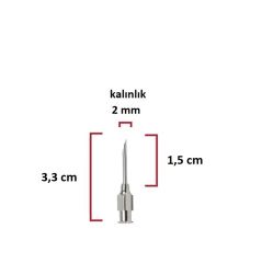 Kruuse Çelik Enjektör İğnesi (14Gx5/8) 2 mm çap, 1.5 cm uzunluk