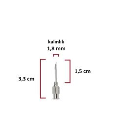 Kruuse Çelik Enjektör İğnesi (15Gx5/8) 1.8 mm çap, 1.5 cm uzunluk