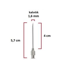 Kruuse Çelik Enjektör İğnesi (16Gx1½) 1.6 mm çap, 4 cm uzunluk