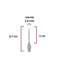 Kruuse Çelik Enjektör İğnesi (16Gx3/4) 1.6 mm çap, 2 cm uzunluk
