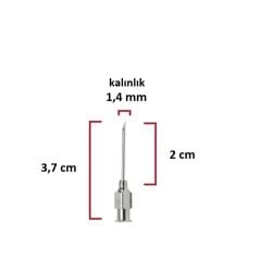 Kruuse Çelik Enjektör İğnesi (17Gx3/4) 1.4 mm çap, 2 cm uzunluk