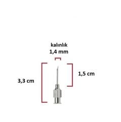 HSW Çelik Enjektör İğnesi (17Gx5/8) 1.4 mm çap, 1.5 cm uzunluk