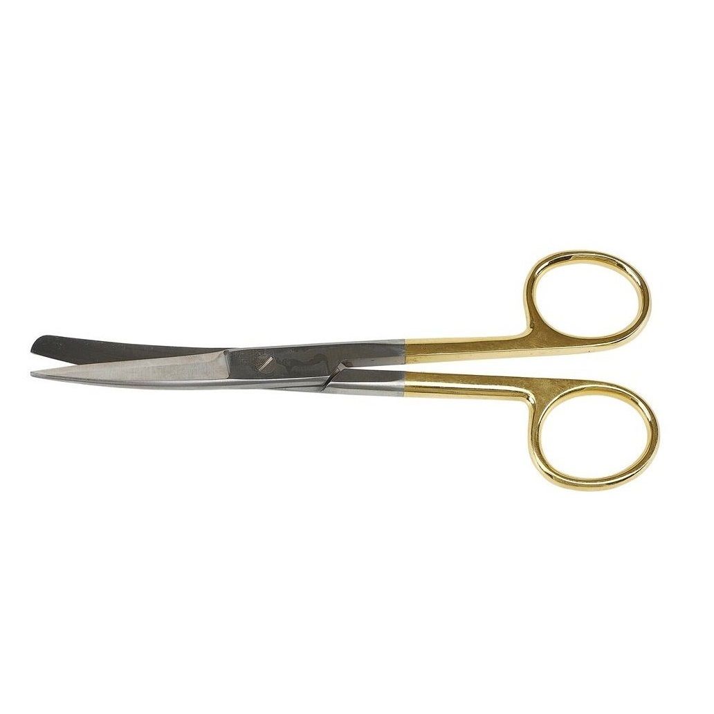 Kruuse Veteriner Makas. 14 cm. K/S. Eğri. Hard Metal. Avrupa Kalite