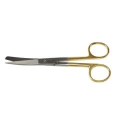 Kruuse Veteriner Makas. 14 cm. K/S. Eğri. Hard Metal. Avrupa Kalite