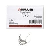 Kruuse-Vet Sütür İğnesi. Regular Eye. 3/8. Keskin. 25 mm. 10/pk