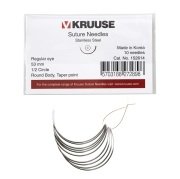 Kruuse-Vet Sütür İğnesi. Regular Eye. 1/2. Yuvarlak. 53 mm. 10/pk