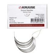 Kruuse-Vet Sütür İğnesi. Regular Eye. 1/2. Yuvarlak. 68 mm. 10/pk