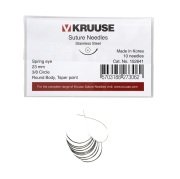 Veteriner Sütür İğnesi. Spring Eye. 3/8. Yuvarlak. 23 mm. 10/pk