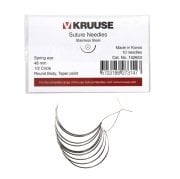 Kruuse-Vet Sütür İğnesi. Spring Eye. 1/2. Yuvarlak. 48 mm. 10/pk