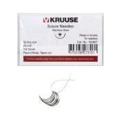 Kruuse-Vet Sütür İğnesi. Spring Eye. 1/2. Yuvarlak. 23 mm. 10/pk