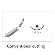 Kruuse-Vet Sütür İğnesi. Regular Eye. 3/8. Keskin. 25 mm. 10/pk