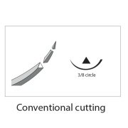 Kruuse-Vet Sütür İğnesi. Regular Eye. 3/8. Keskin. 89 mm. 10/pk