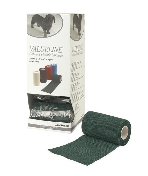 VALUELINE Flexible Bandaj. Yeşil. 10 cm x 4.5 metre ( 10'lu Paket )