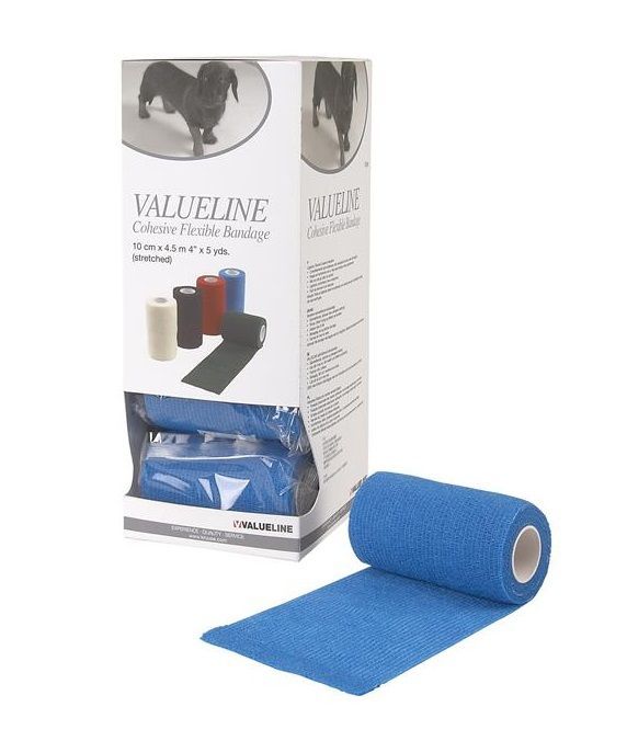 Valueline Flexible Bandaj. Mavi. 10 cm x 4.5 metre ( 10'lu Paket )